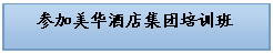 文本框: 参加美华酒店集团培训班